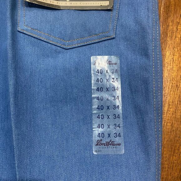 Levi's Vintage 2001 Signature Action Denim Blue Jeans NWT Men's Size W40 x L34 - Picture 6 of 9